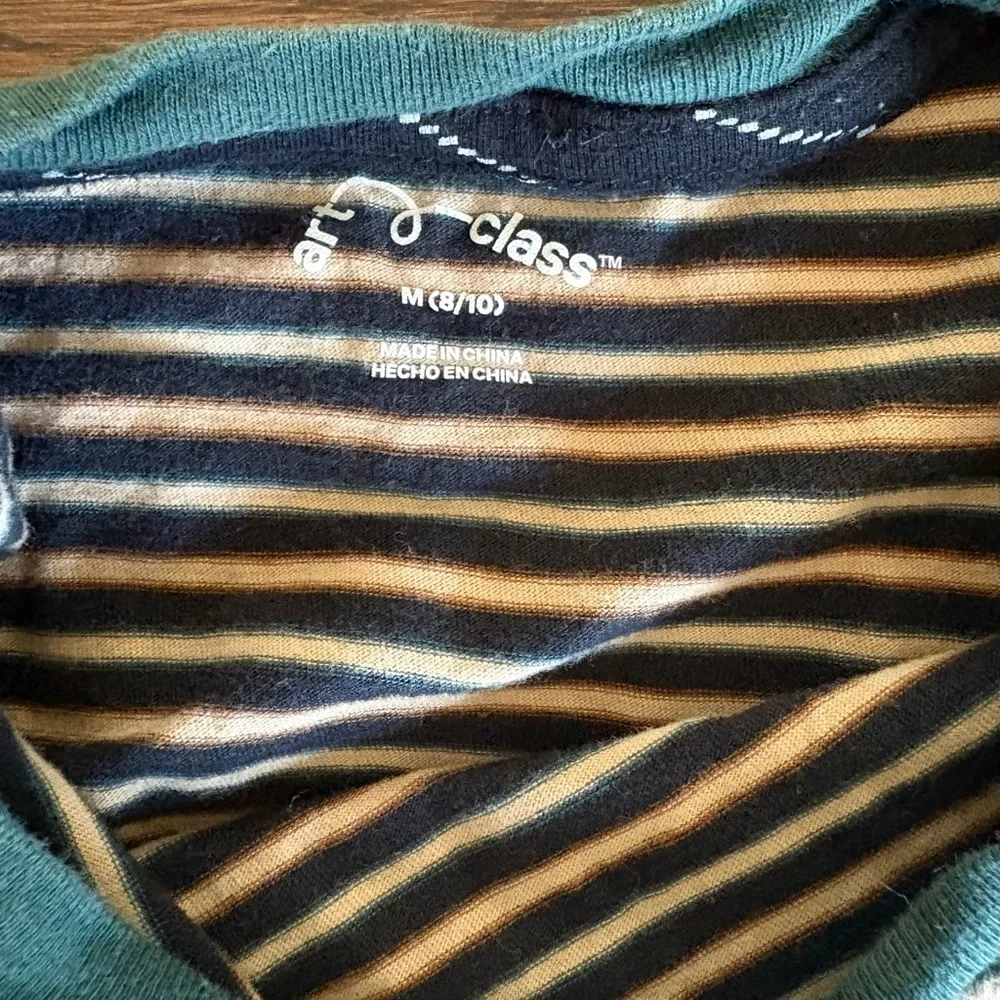 Target art class boys 90s style striped tee shirt